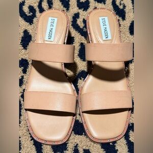 Steve Madden Nude Sandals with Stud Accents